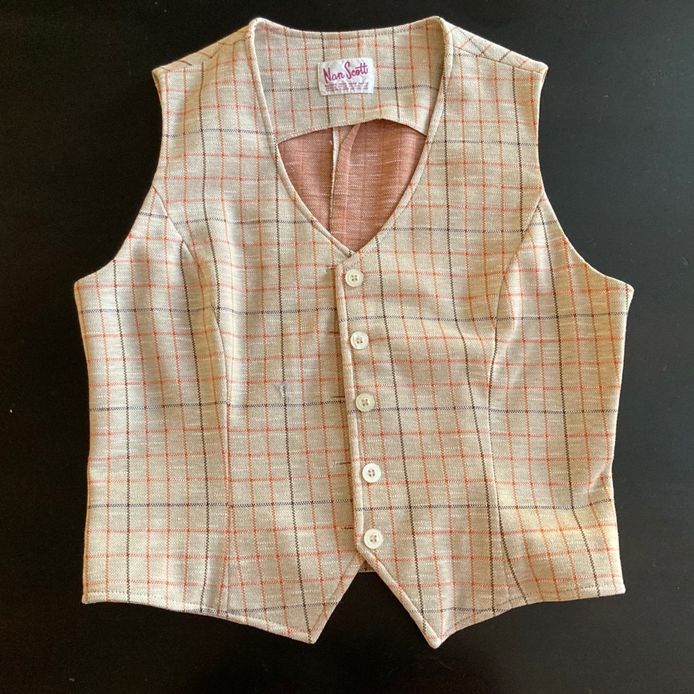 Vintage 1970s Nan Scott button up vest S